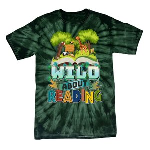 Funny Wild About Reading Book Lover Reading Fan Tie-Dye T-Shirt