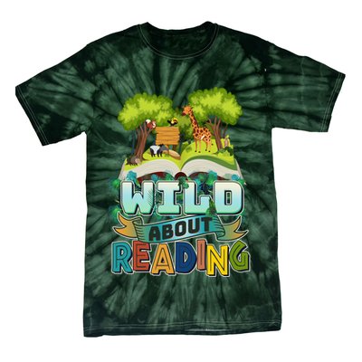 Funny Wild About Reading Book Lover Reading Fan Tie-Dye T-Shirt
