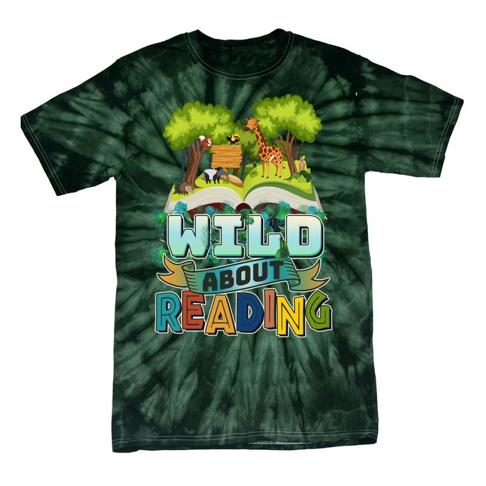 Funny Wild About Reading Book Lover Reading Fan Tie-Dye T-Shirt