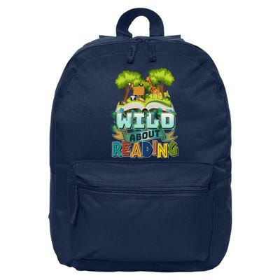 Funny Wild About Reading Book Lover Reading Fan 16 in Basic Backpack