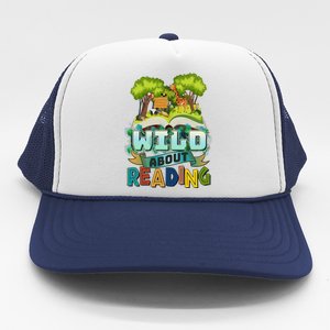 Funny Wild About Reading Book Lover Reading Fan Trucker Hat