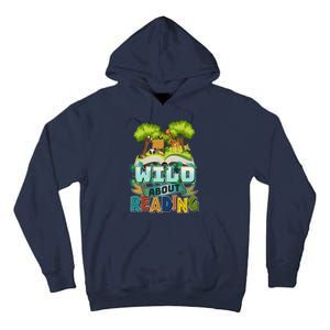 Funny Wild About Reading Book Lover Reading Fan Tall Hoodie