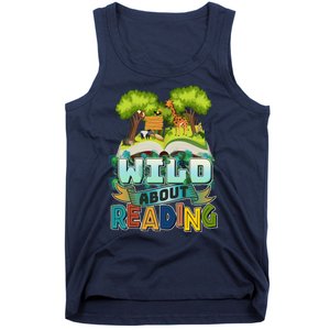 Funny Wild About Reading Book Lover Reading Fan Tank Top