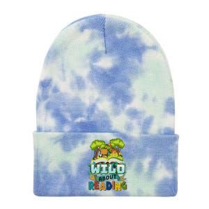 Funny Wild About Reading Book Lover Reading Fan Tie Dye 12in Knit Beanie