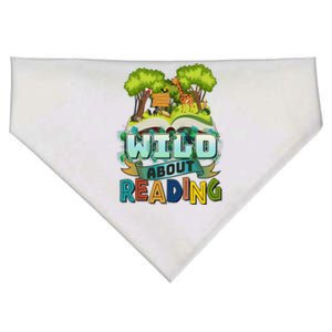 Funny Wild About Reading Book Lover Reading Fan USA-Made Doggie Bandana