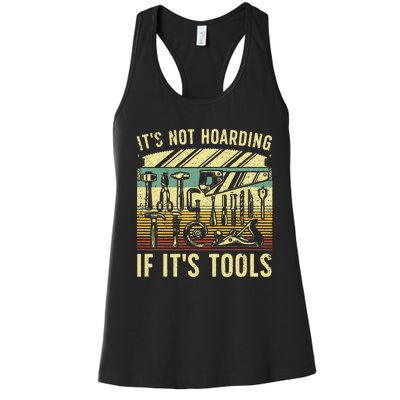 Funny Woodworker Art For Men Carpenter Wood Working Tools Women's Racerback Tank