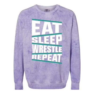 Funny Wrestling Art For Wrestle Athlete Wrestling Colorblast Crewneck Sweatshirt