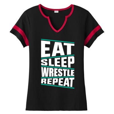 Funny Wrestling Art For Wrestle Athlete Wrestling Ladies Halftime Notch Neck Tee