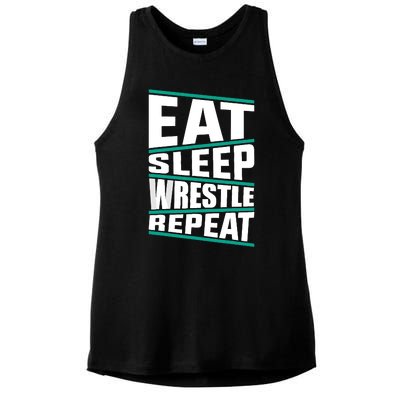 Funny Wrestling Art For Wrestle Athlete Wrestling Ladies PosiCharge Tri-Blend Wicking Tank