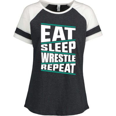 Funny Wrestling Art For Wrestle Athlete Wrestling Enza Ladies Jersey Colorblock Tee