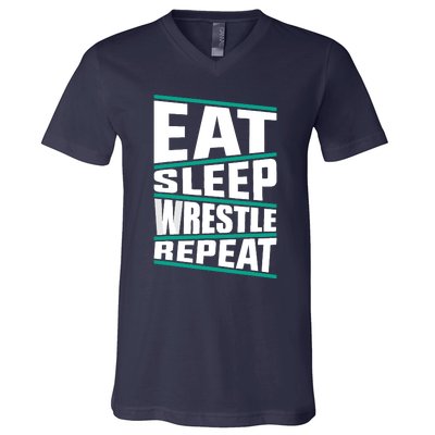 Funny Wrestling Art For Wrestle Athlete Wrestling V-Neck T-Shirt