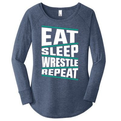 Funny Wrestling Art For Wrestle Athlete Wrestling Women's Perfect Tri Tunic Long Sleeve Shirt