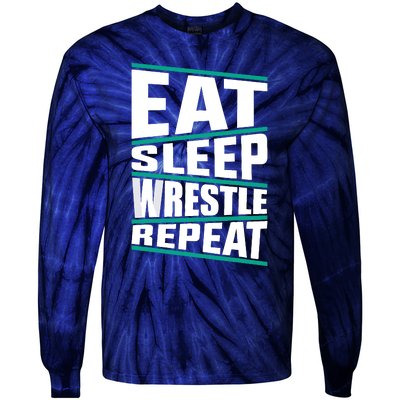 Funny Wrestling Art For Wrestle Athlete Wrestling Tie-Dye Long Sleeve Shirt