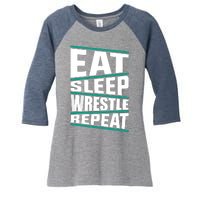 Funny Wrestling Art For Wrestle Athlete Wrestling Women's Tri-Blend 3/4-Sleeve Raglan Shirt