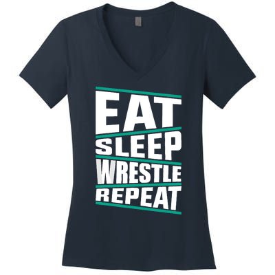 Funny Wrestling Art For Wrestle Athlete Wrestling Women's V-Neck T-Shirt