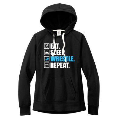 Funny Wrestling Art For Women Wrestle Athlete Wrestling Women's Fleece Hoodie