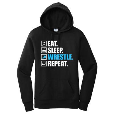 Funny Wrestling Art For Women Wrestle Athlete Wrestling Women's Pullover Hoodie