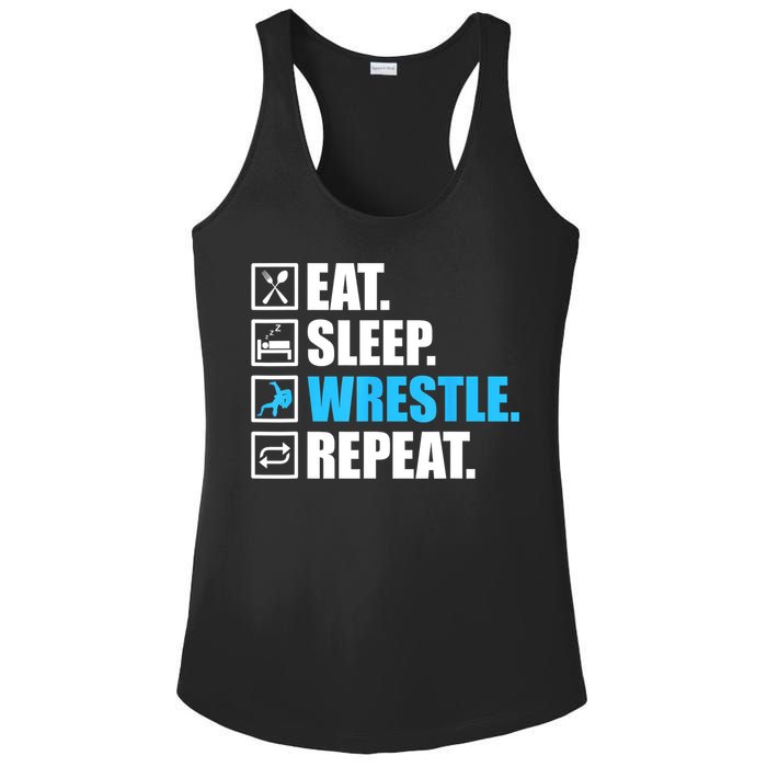 Funny Wrestling Art For Women Wrestle Athlete Wrestling Ladies PosiCharge Competitor Racerback Tank