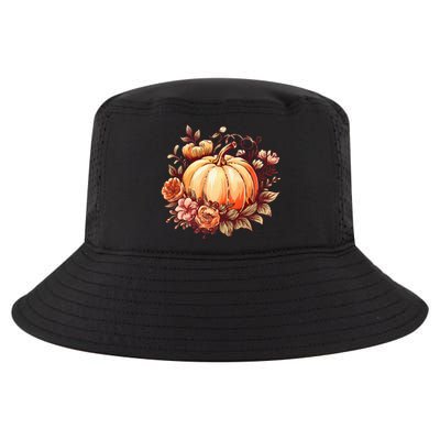 Fall Women Autumn Pumpkin Graphic Vintage Thanksgiving Cool Comfort Performance Bucket Hat