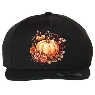 Fall Women Autumn Pumpkin Graphic Vintage Thanksgiving Wool Snapback Cap