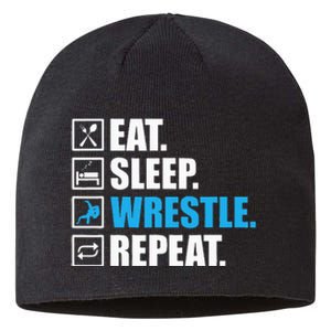 Funny Wrestling Art For Wrestle Athlete Wrestling Sustainable Beanie