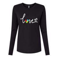 For Women Autism Awareness Plus Size Womens Cotton Relaxed Long Sleeve T-Shirt