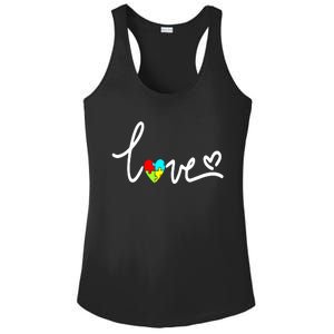 For Women Autism Awareness Plus Size Ladies PosiCharge Competitor Racerback Tank