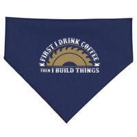 Funny Woodworking And Coffee Graphic Wo And Carpenter USA-Made Doggie Bandana