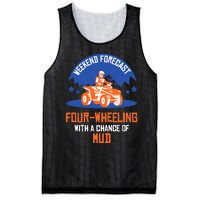 Four-Wheeling With A Chance Of Mud All Terrain Vehicle ATV Premium Mesh Reversible Basketball Jersey Tank