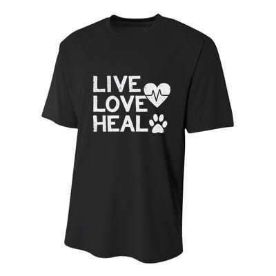 Funny Women And Veterinarian Tech Appreciation Gift Youth Performance Sprint T-Shirt