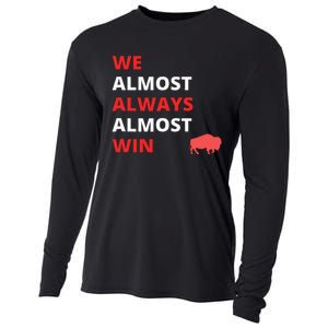 Funny We Almost Always Almost Win Football Cooling Performance Long Sleeve Crew