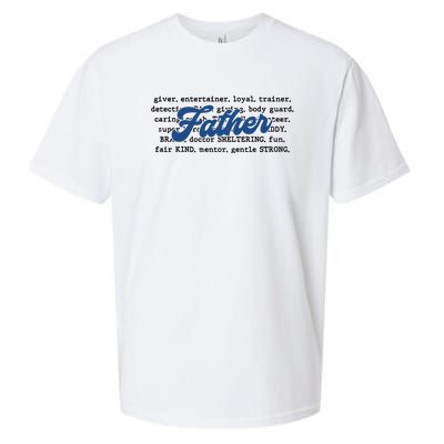 Father Words Art Fathers Day Best Dad Ever Sueded Cloud Jersey T-Shirt