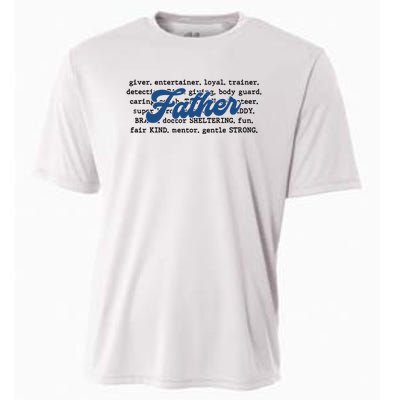 Father Words Art Fathers Day Best Dad Ever Cooling Performance Crew T-Shirt