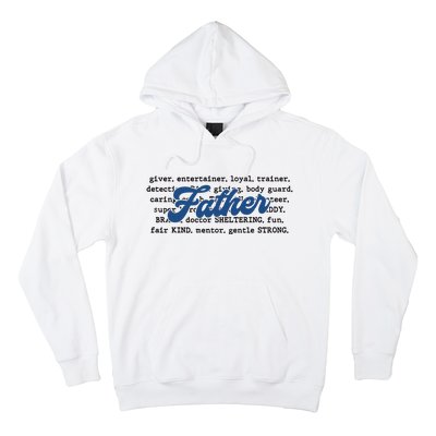 Father Words Art Fathers Day Best Dad Ever Hoodie