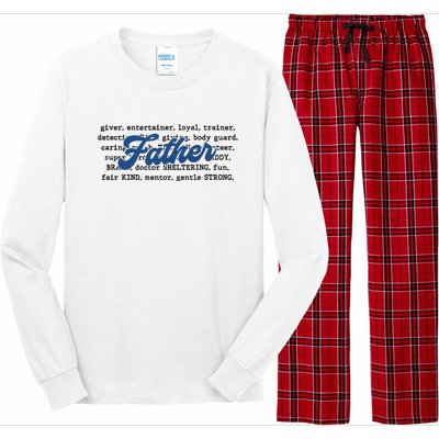 Father Words Art Fathers Day Best Dad Ever Long Sleeve Pajama Set