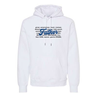 Father Words Art Fathers Day Best Dad Ever Premium Hoodie