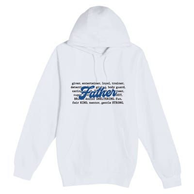 Father Words Art Fathers Day Best Dad Ever Premium Pullover Hoodie