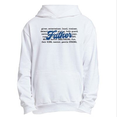 Father Words Art Fathers Day Best Dad Ever Urban Pullover Hoodie