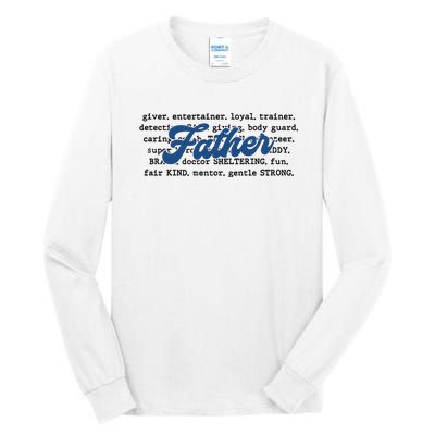 Father Words Art Fathers Day Best Dad Ever Tall Long Sleeve T-Shirt