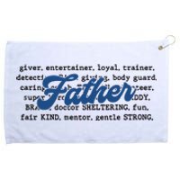 Father Words Art Fathers Day Best Dad Ever Grommeted Golf Towel