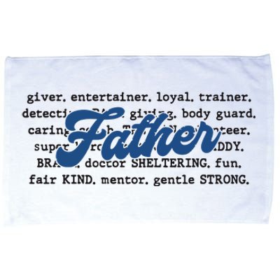 Father Words Art Fathers Day Best Dad Ever Microfiber Hand Towel