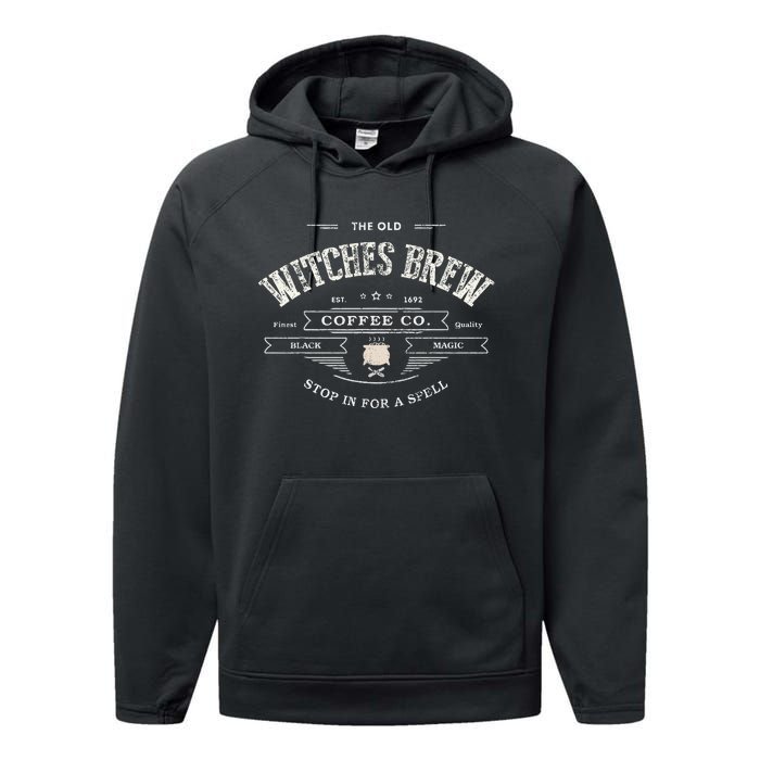 Funny Witches Brew Wiccan Coffee Co Black Magic Company Performance Fleece Hoodie