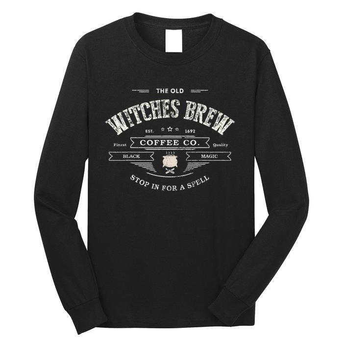 Funny Witches Brew Wiccan Coffee Co Black Magic Company Long Sleeve Shirt