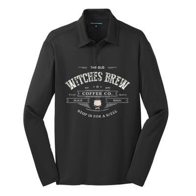 Funny Witches Brew Wiccan Coffee Co Black Magic Company Silk Touch Performance Long Sleeve Polo