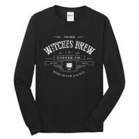 Funny Witches Brew Wiccan Coffee Co Black Magic Company Tall Long Sleeve T-Shirt