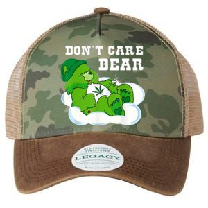 Funny Weed Bear Herb Bear Gift Dont Care Cute Bear Gift Legacy Tie Dye Trucker Hat