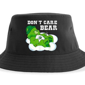 Funny Weed Bear Herb Bear Gift Dont Care Cute Bear Gift Sustainable Bucket Hat