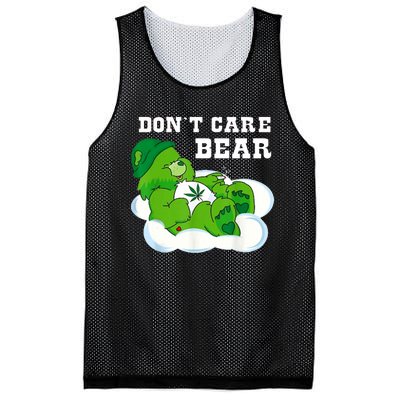 Funny Weed Bear Herb Bear Gift Dont Care Cute Bear Gift Mesh Reversible Basketball Jersey Tank