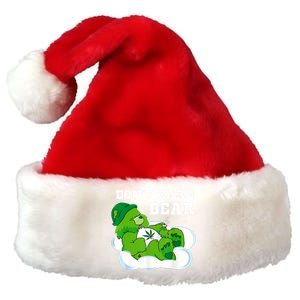 Funny Weed Bear Herb Bear Gift Dont Care Cute Bear Gift Premium Christmas Santa Hat