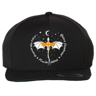 Fourth Wing Basgiath Fantasy Book Romantasy Dragons Yarros Wool Snapback Cap